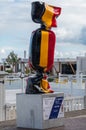 Candy statue with Belgian flag, Knokke-Heist, Belgium