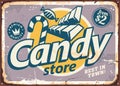 Candy store retro graphic