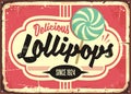 Candy store retro sign design