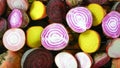 Candy stripe beetroots Royalty Free Stock Photo