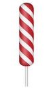 Candy striped stick icon, realistic style