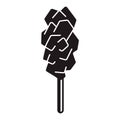 Candy sugar stick icon, simple style