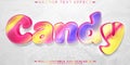 Candy sugar text effect, editable sweet and food text style Royalty Free Stock Photo