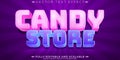 Candy sugar text effect, editable sweet and food text style Royalty Free Stock Photo