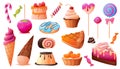 Candy Sweets Cartoon Set Royalty Free Stock Photo