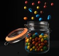 Candy sweets in a jar Royalty Free Stock Photo