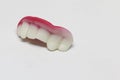 Candy teeth on white background Royalty Free Stock Photo