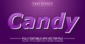 Candy text editable style effect Royalty Free Stock Photo