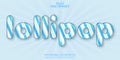 Candy text effect, editable lollipop text and cartoon text style