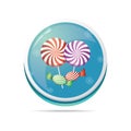 candy and toffees in a button. Vector illustration decorative design