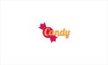 Candy typographic icon Logo.Colorful vector candies. Tasty candy icons Vector illustration