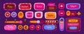 Candy ui game app interface and button frame icon Royalty Free Stock Photo