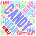 Candy Word Cloud Royalty Free Stock Photo