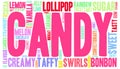 Candy Word Cloud Royalty Free Stock Photo