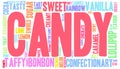 Candy Word Cloud Royalty Free Stock Photo