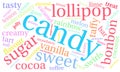 Candy Word Cloud Royalty Free Stock Photo