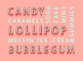 Candy word collage