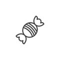 Candy wrapper line icon