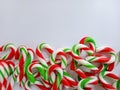 Candycanes on a white background for Christmas