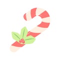 Candycane flat vector abstract element