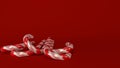 Candycanes with red background Royalty Free Stock Photo