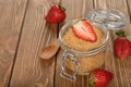 Cane brown sugar and strawberries