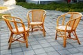 Cane chairs Royalty Free Stock Photo