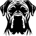 Cane Corso Black Silhouette Generative Ai