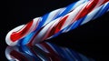 cane red white blue stripes Royalty Free Stock Photo