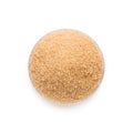 Cane sugar in bowl isolated on white background Royalty Free Stock Photo