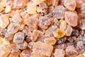 Cane sugar in crystal cubes, fragrant brown sugar for tea and coffee Royalty Free Stock Photo