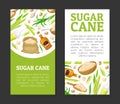Cane Sugar Natural Product Banner Design Vector Template