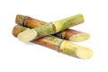 Sugar cane, Sugarcane piece fresh, sugar cane on white background