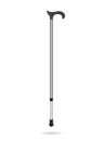Cane telescopic with handle. Reliable support for person when walking. Medicine and health. Isolated object. Vecto