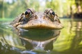 cane toad in swampy water