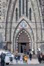 Front door of the Stone Cathedral, Canela RS Royalty Free Stock Photo