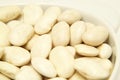 Canellini beans in white bowl Royalty Free Stock Photo