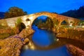 Cangas de Onis roman bridge in Asturias Spain