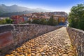 Cangas de Onis roman bridge in Asturias Spain Royalty Free Stock Photo