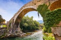 Cangas de Onis roman bridge in Asturias Spain