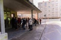 Cangas, Pontevedra, Spain. April, 12Th, 2023. demonstration in front the emergency entrance of the local health centre