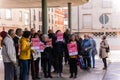 Cangas, Pontevedra, Spain. April, 12Th, 2023. demonstration in front the emergency entrance of the local health centre