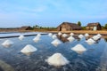 Salt piles on fields