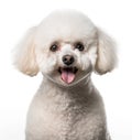Canichenain dog (Miniature Poodle) isolated on white background Royalty Free Stock Photo