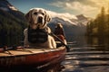 Canine on the Canoe: A Cute and Adventurous Intruder\'s Journey