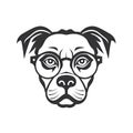 Canine Chic: Dog Face with Eyelashes and Eyeglasses in Minimal Style for Invitations and Posters.