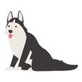 Canine husky icon cartoon vector. Funny puppy