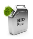 Canister with BIO fuel 3D. Alternative energy Royalty Free Stock Photo