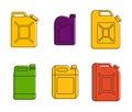 Canister icon set, color outline style Royalty Free Stock Photo