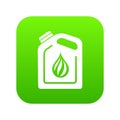 Canister oil icon green vector Royalty Free Stock Photo